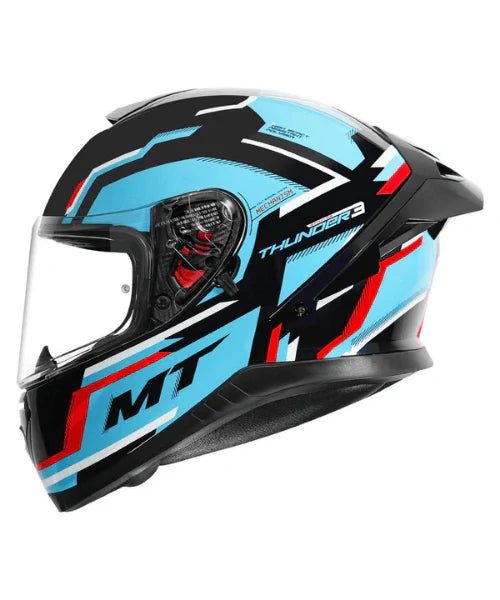 MT THUNDER 3 SV SPOILER BLAZE B7 GLOSS BLUE BLACK – GearUpIndia