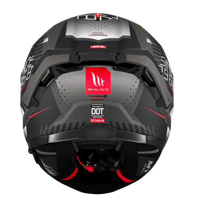 MT THUNDER 4 SV LUMINENCE D1 SOLID HELMET - GLOSS BLACK