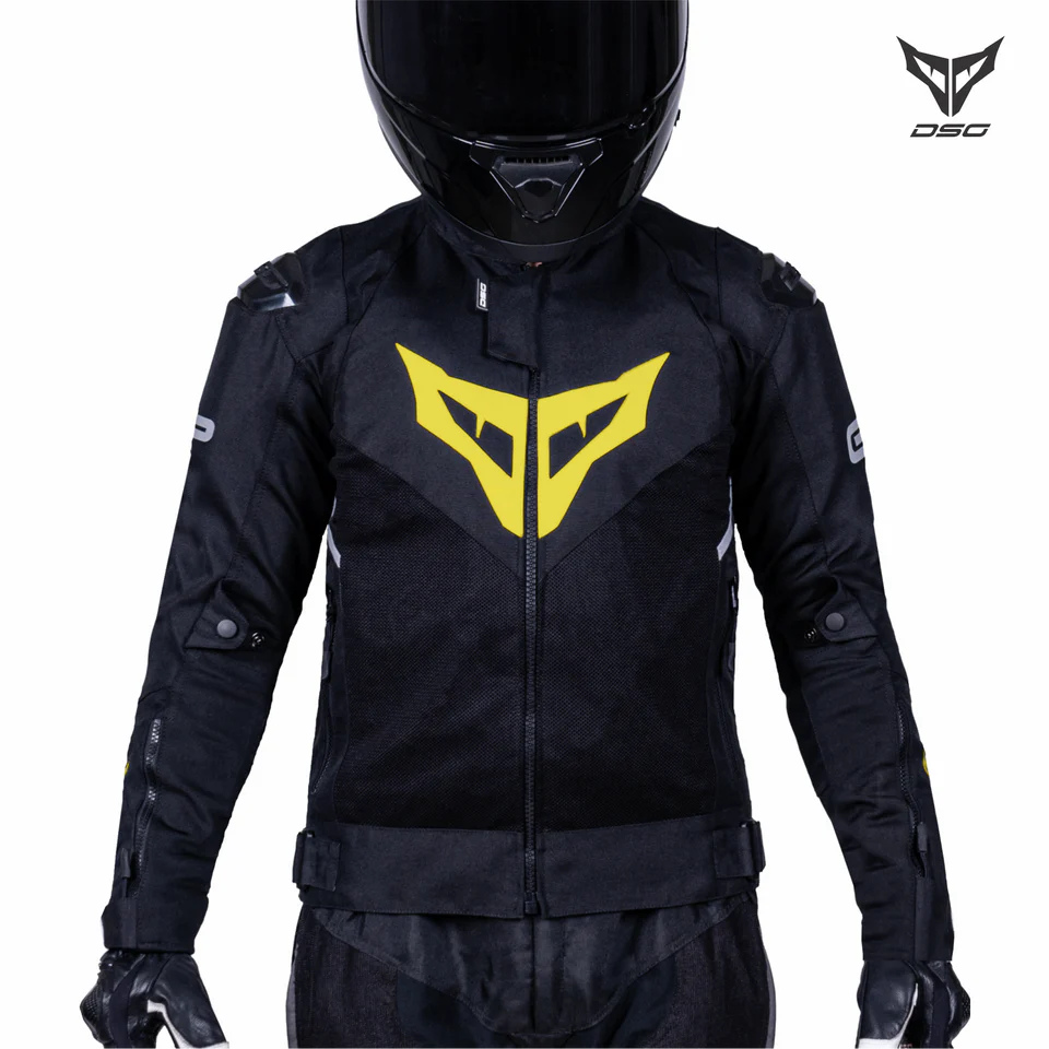 DSG GPX RIDING JACKET - BLACK YELLOW FLUO