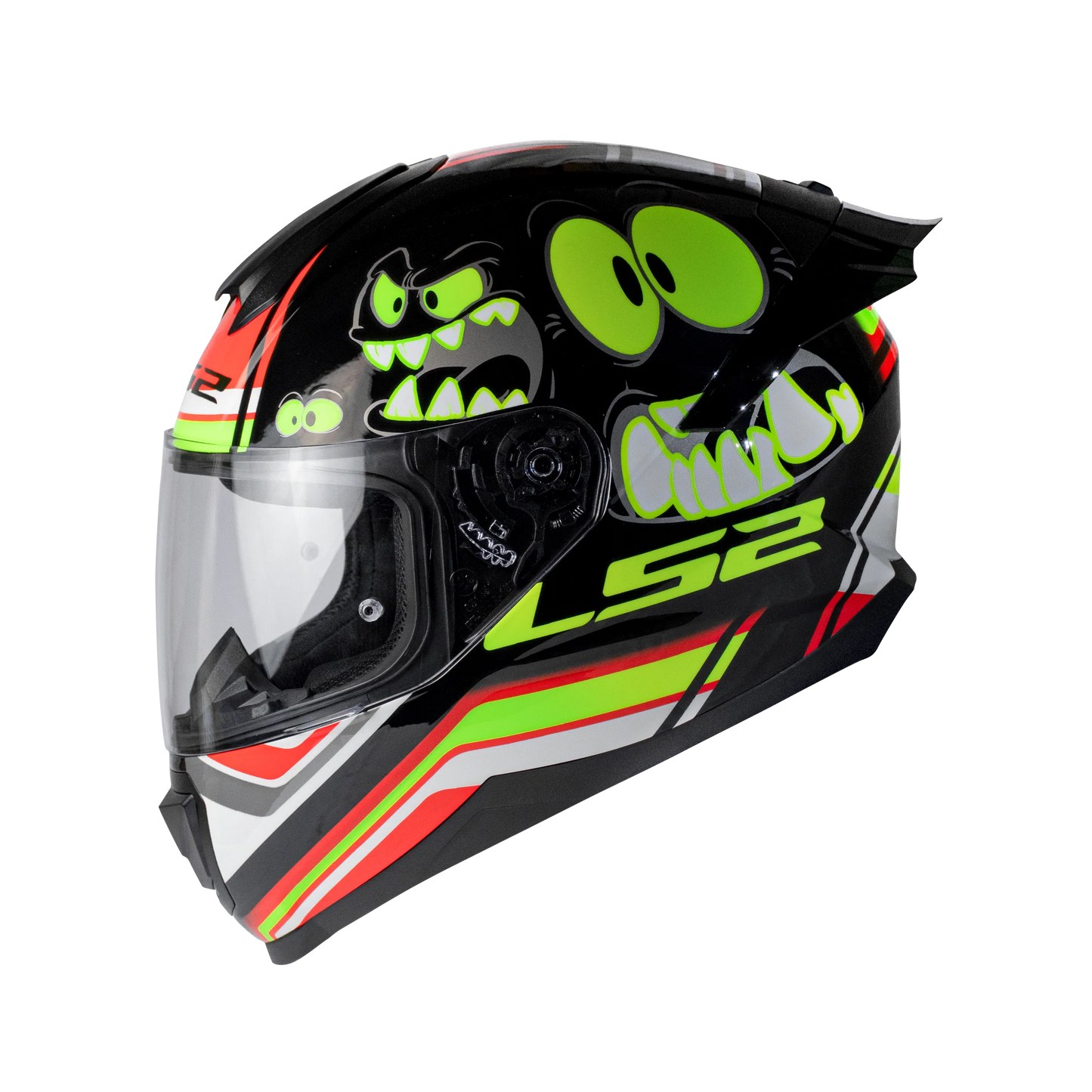 LS2 FF802 FLASH ELVES HELMET - GLOSS BLACK GLOW