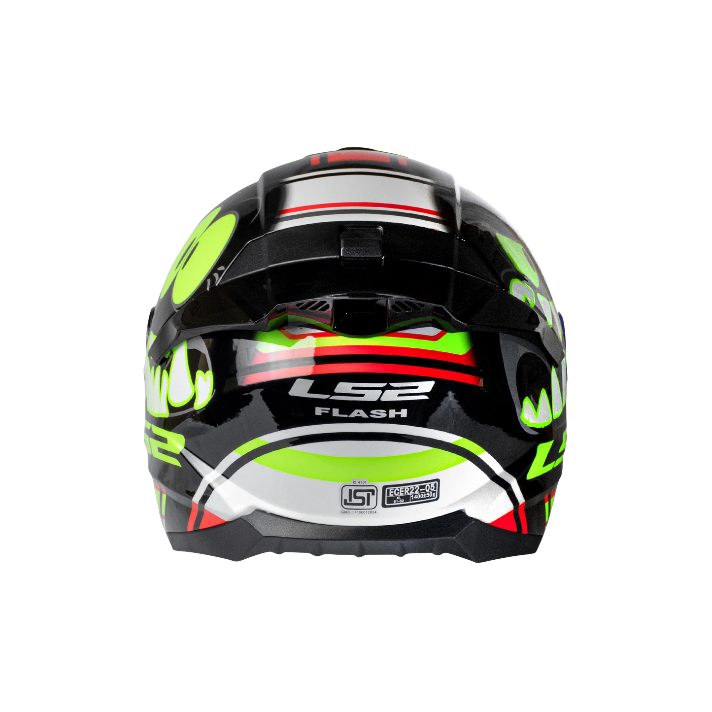 LS2 FF802 FLASH ELVES HELMET - GLOSS BLACK GLOW