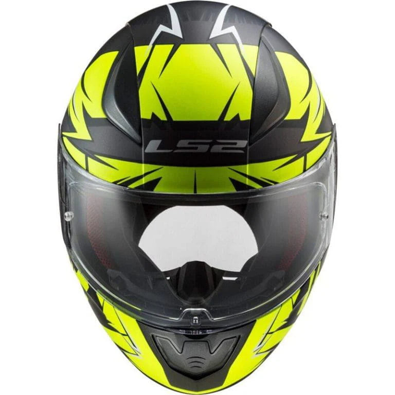 LS2 FF353 RAPID CROMO HELMET - GLOSS BLACK H-V YELLOW