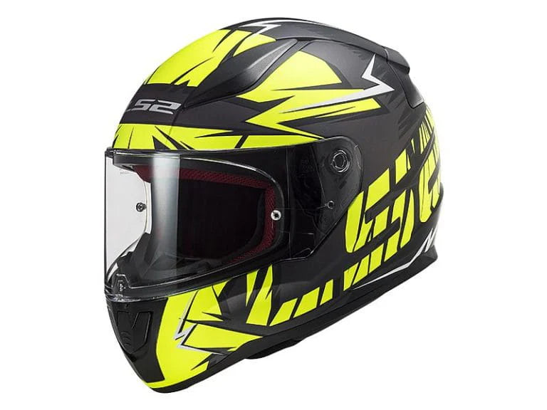 LS2 FF353 RAPID CROMO HELMET - GLOSS BLACK H-V YELLOW