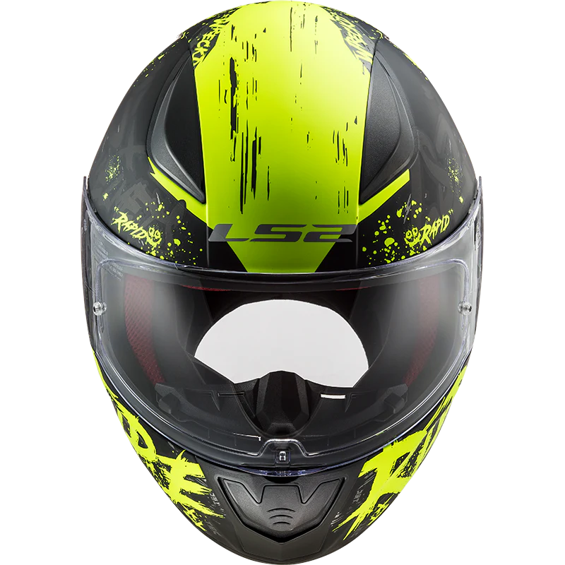 LS2 FF353 RAPID HELMET - NAUGHTY GLOSS BLACK HV YELLOW