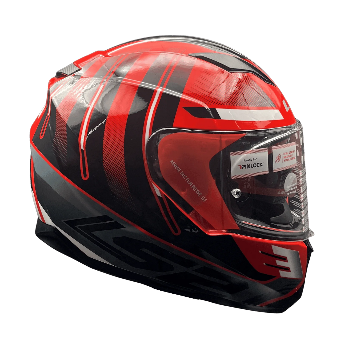 LS2 FF320 STREAM EVO SHADOW GLOSS RED WHITE (D-RING)