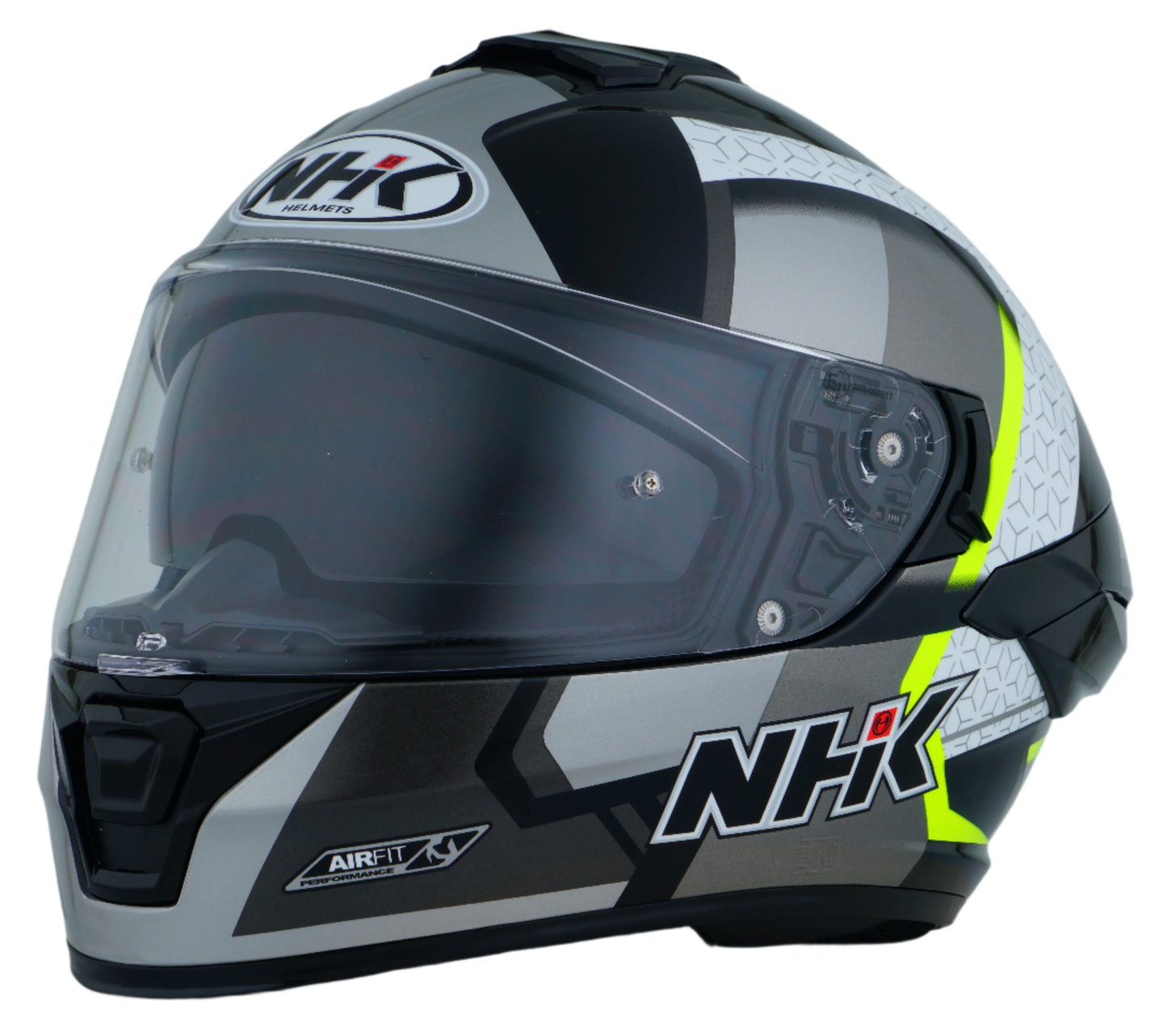 NHK K5R BLACK SILVER YELLOW HELMET