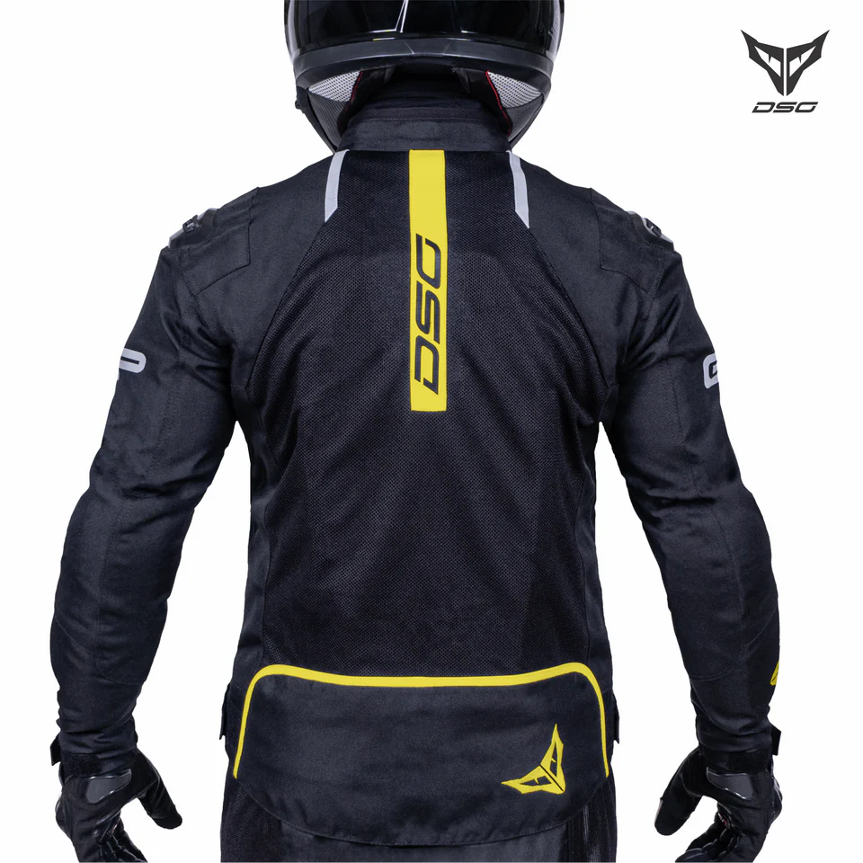 DSG GPX RIDING JACKET - BLACK YELLOW FLUO
