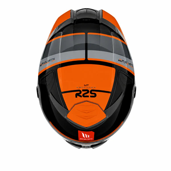 MT THUNDER 4 SV R25 B4 HELMET - GLOSS BLACK ORANGE GREY