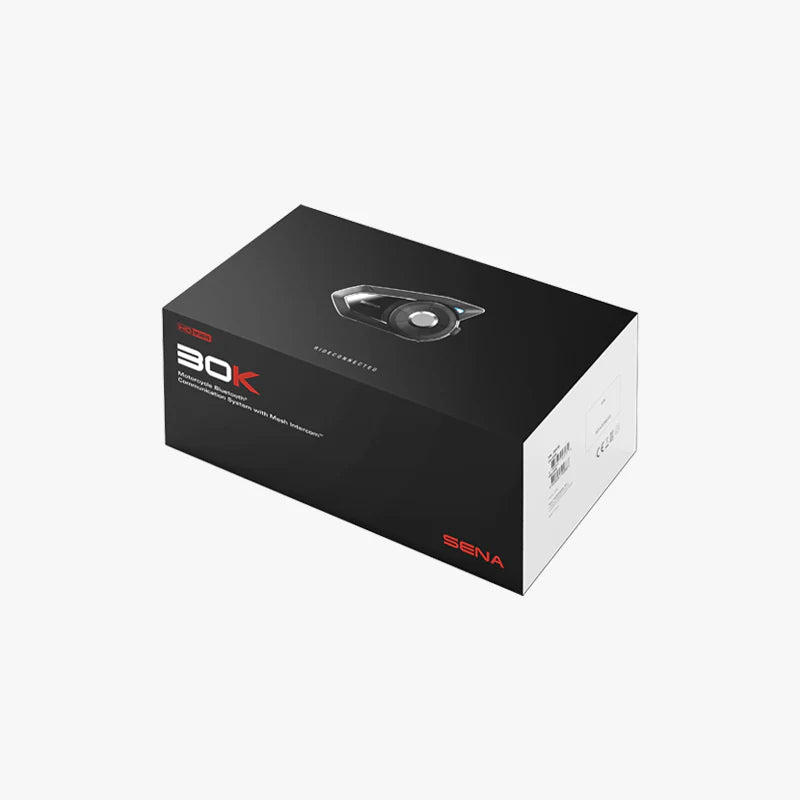 SENA 30K BLUETOOTH COMMUNICATION SYSTEM WITH MESH & HD SPEAKERS SINGLE PACK