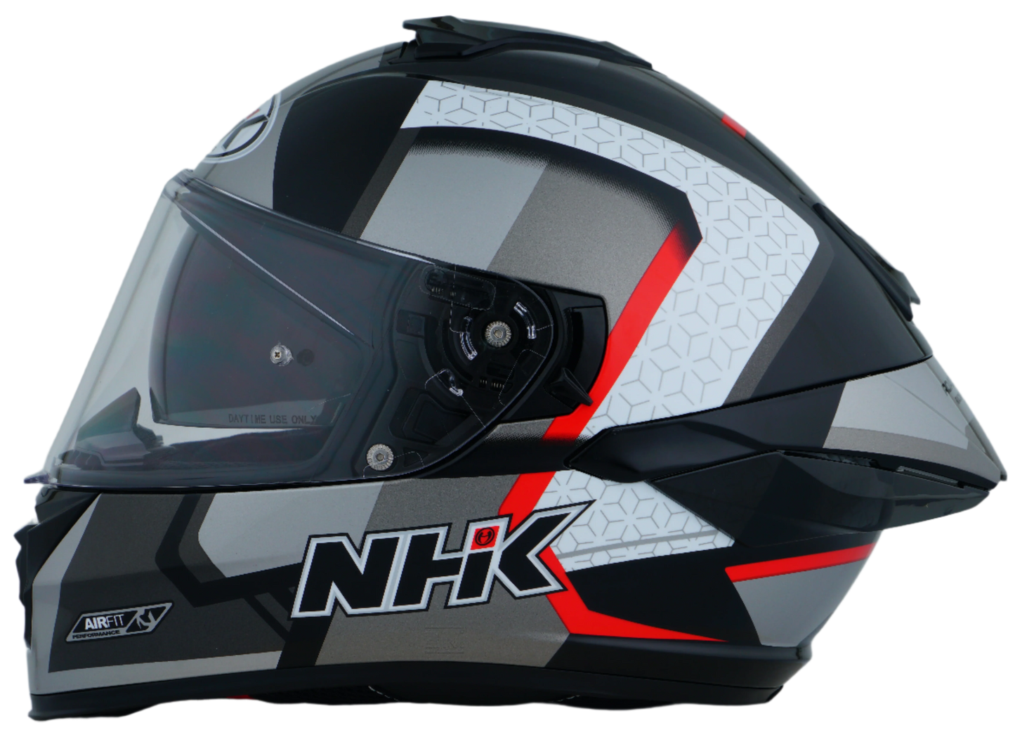 NHK K5R RETRO GLOSS BLACK RED HELMET