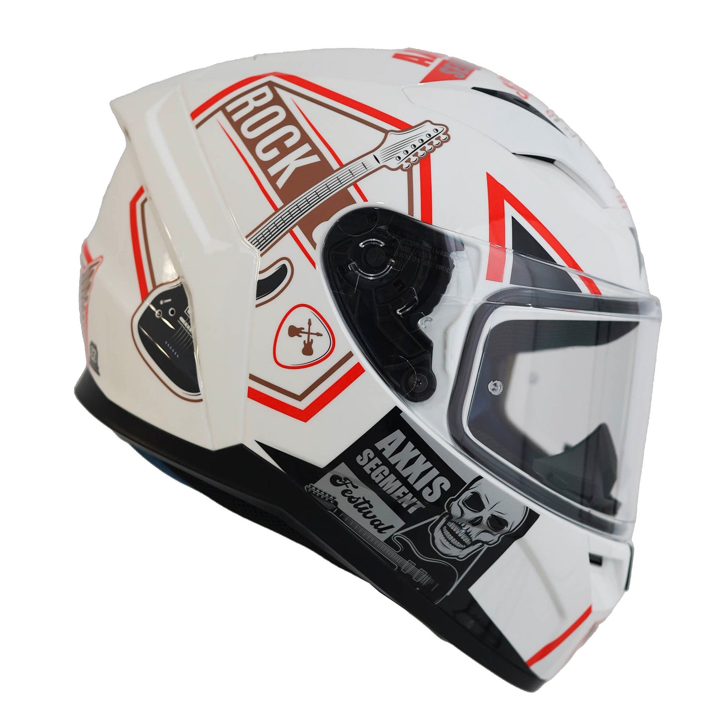 AXXIS FF117B SEGMENT ROCK STUDIO A5 HELMET - FLUOR GLOSS