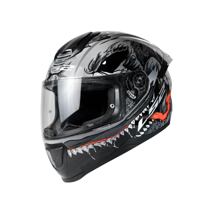 LS2 FF352 FLASH MONSTER MATT BLACK GREY