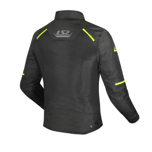 LS2 BREEZE MAN RIDING JACKET - BLACK HI VIZ