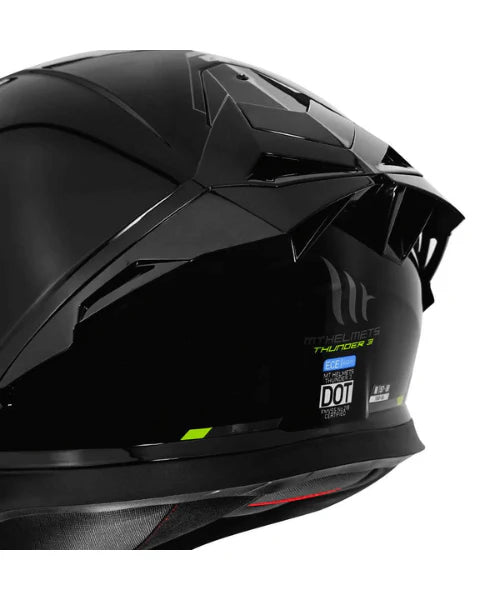 MT THUNDER 3 SV SPOILER SOLID A1 HELMET - GLOSS BLACK