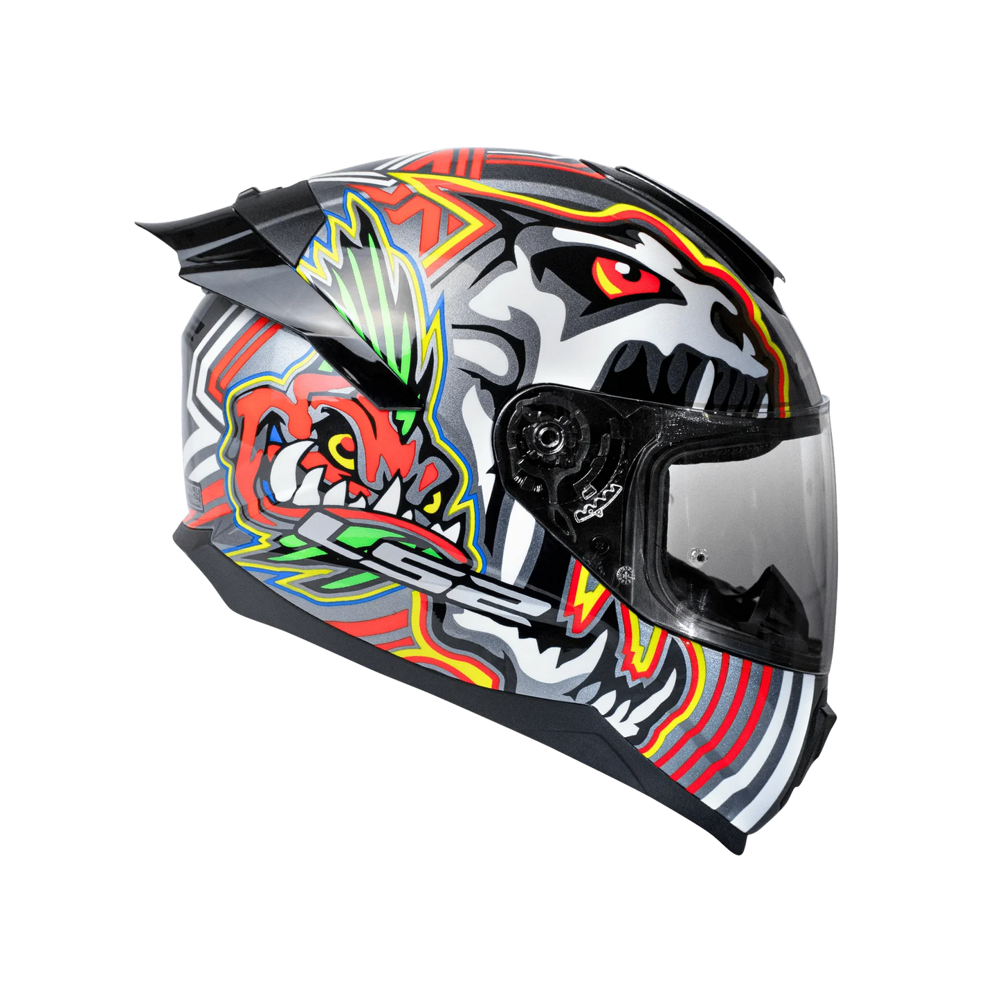 LS2 FF352 FLASH GROWL GREY (GLOW)