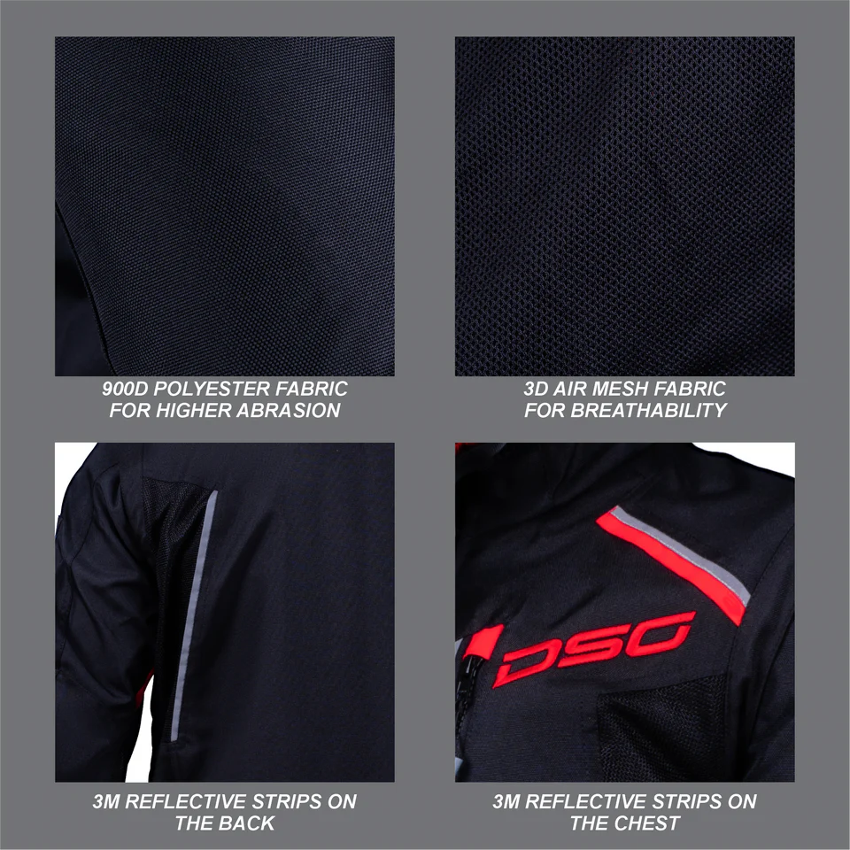 DSG ADV RIDING JACKET - BLACK RED