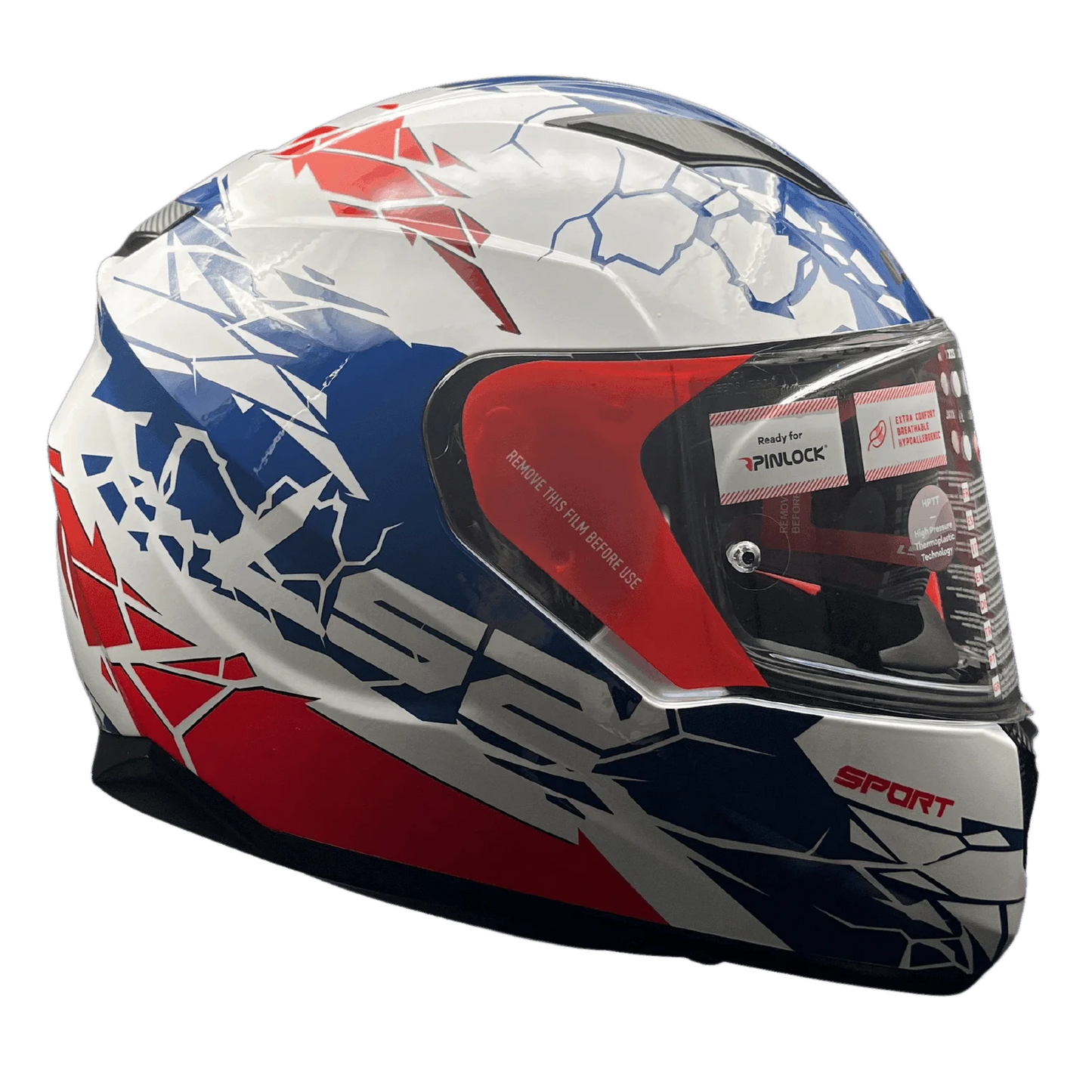 LS2 FF320 STREAM EVO IMPACT WHITE BLUE RED (D-RING)