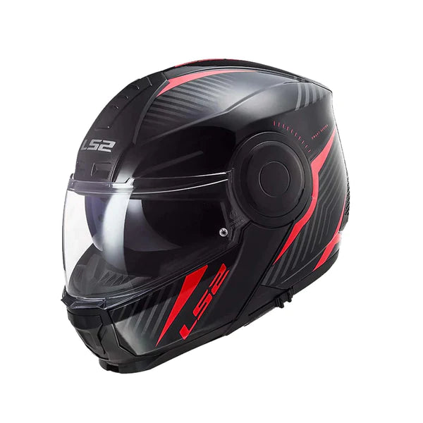 LS2 FF902 SCOPE SKID GLOSS BLACK RED
