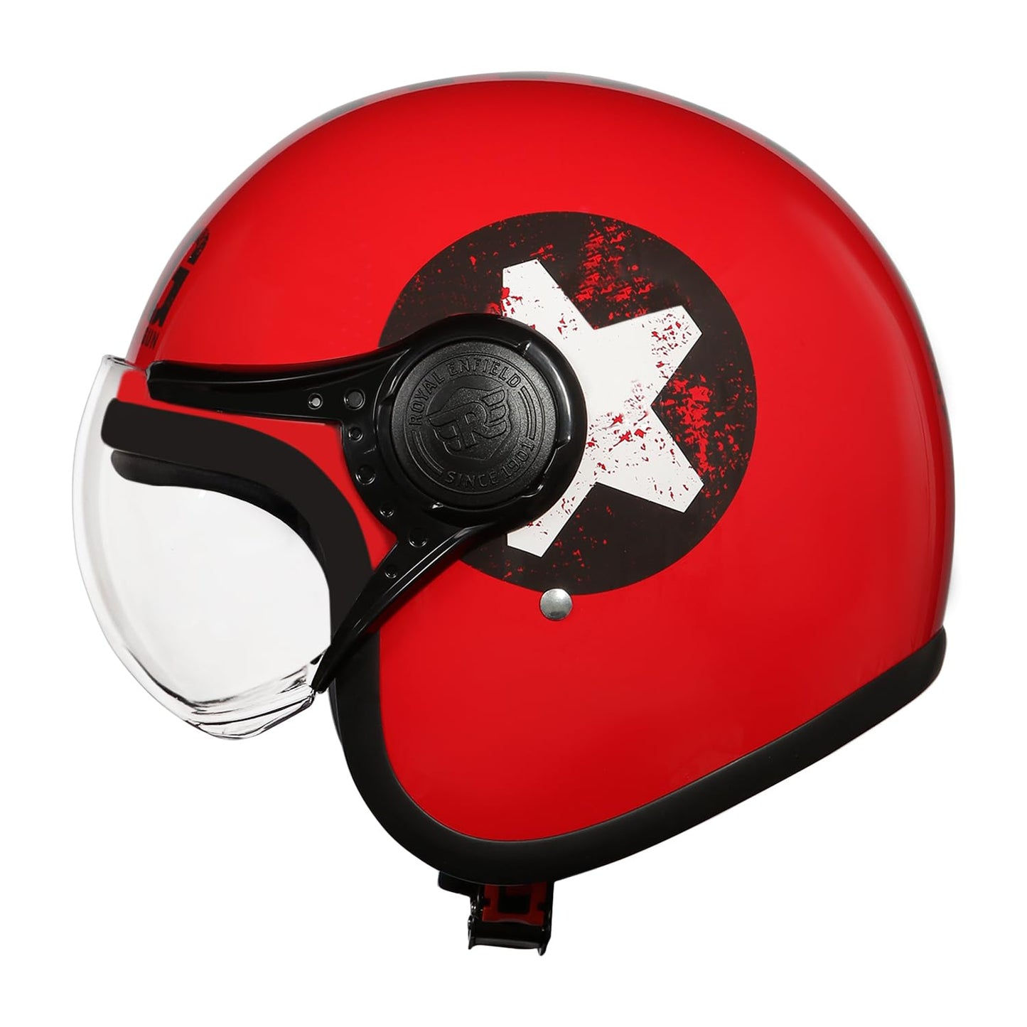 ROYAL ENFIELD JET MLG OPEN FACE HELMET - RED