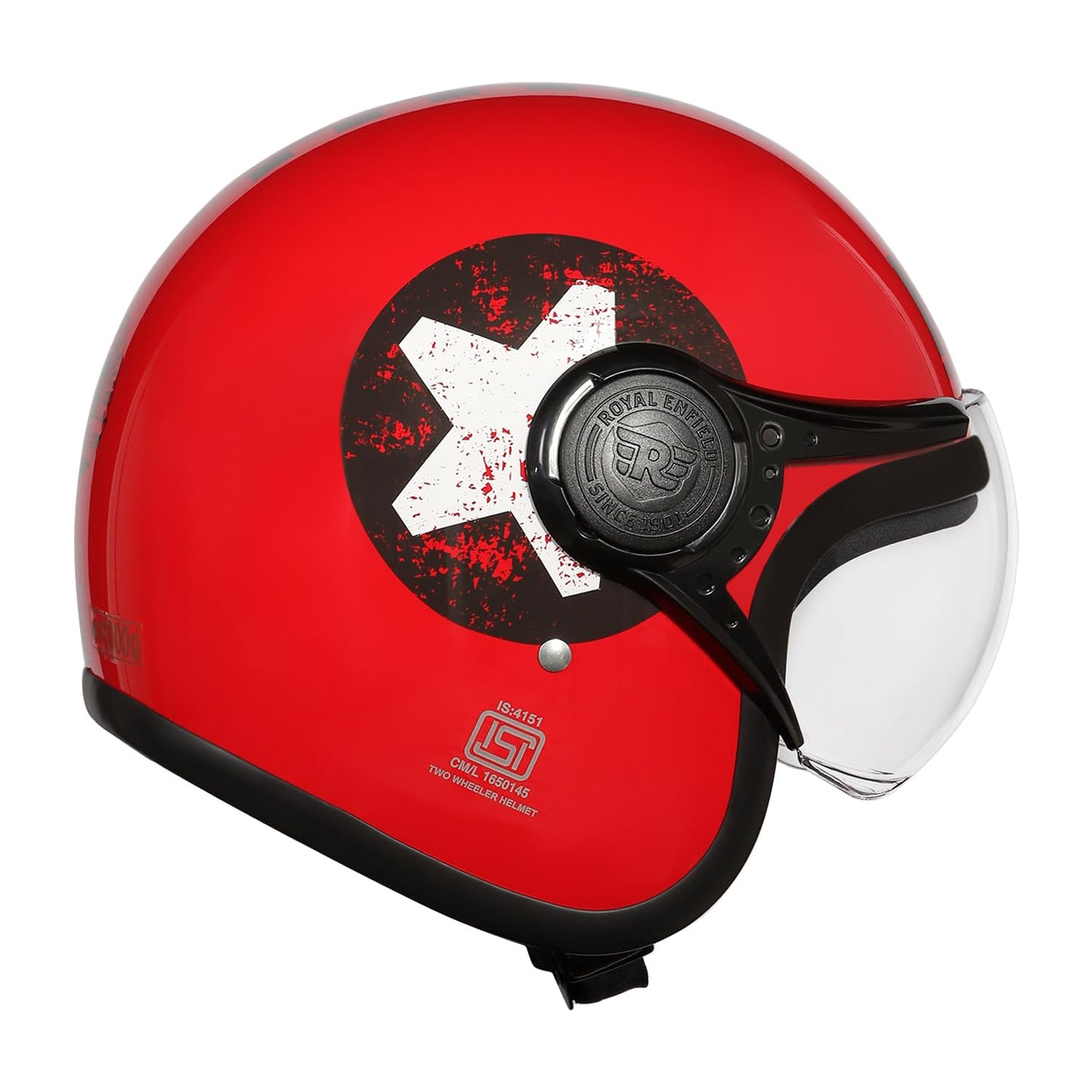 ROYAL ENFIELD JET MLG OPEN FACE HELMET - RED