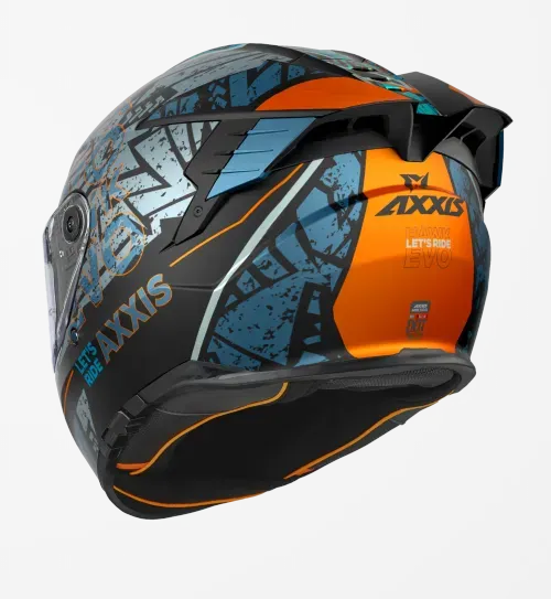 AXXIS HAWK EVO SV LET'S RIDE B7 BLUE GREY GREY MATT