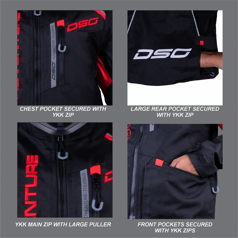 DSG ADV RIDING JACKET - BLACK RED