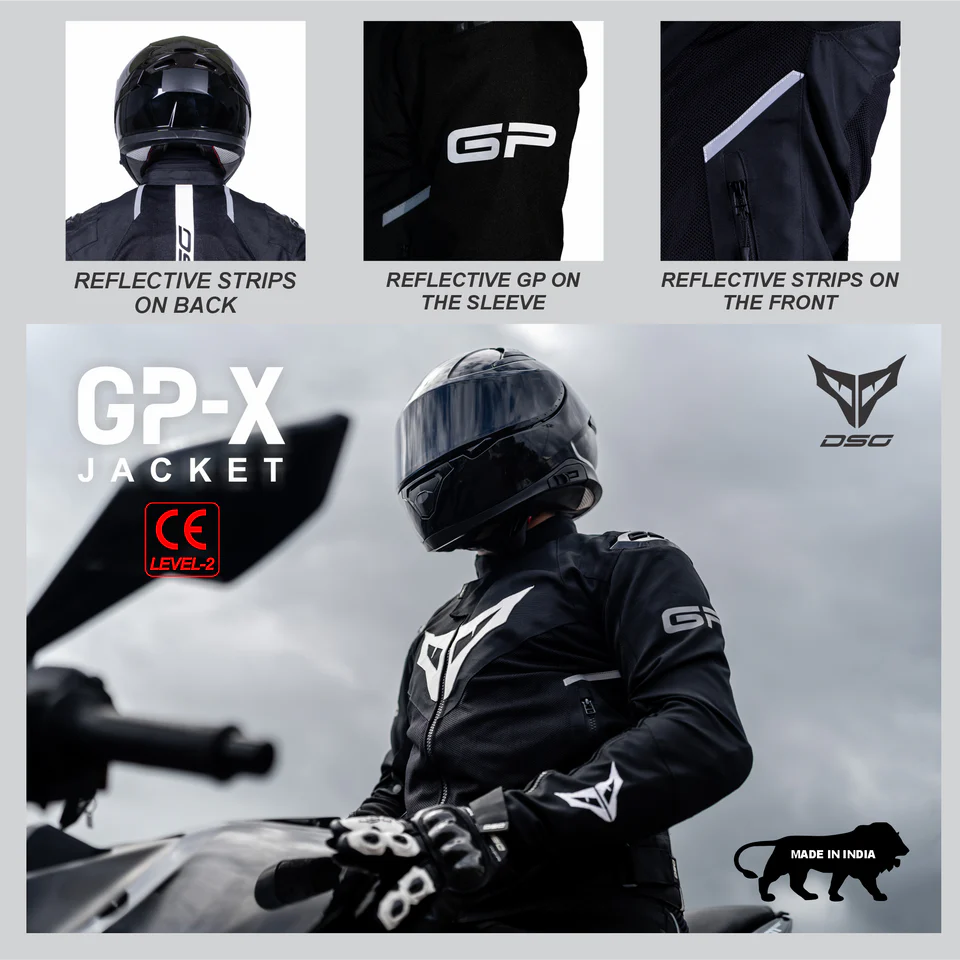 DSG GPX RIDING JACKET - BLACK WHITE