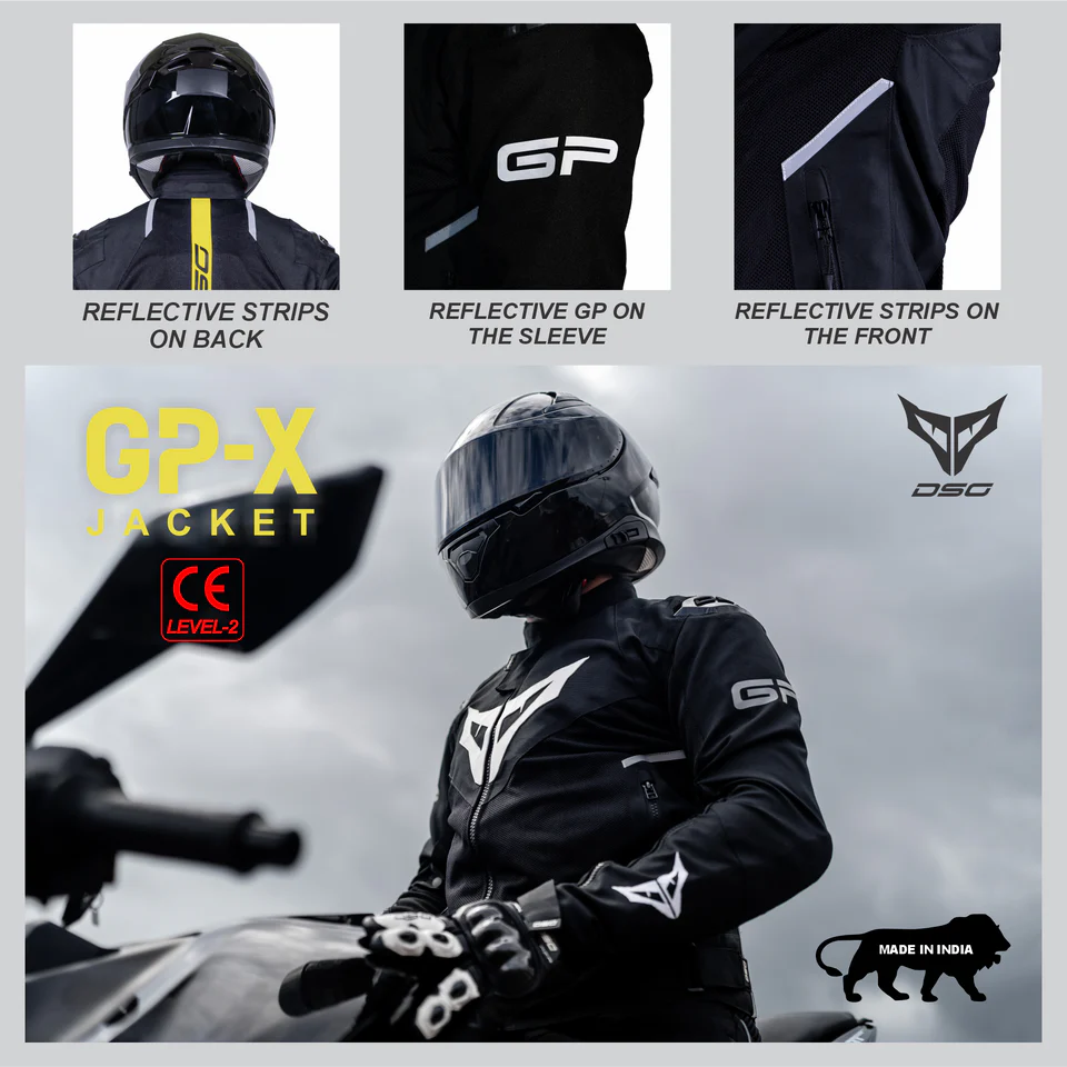 DSG GPX RIDING JACKET - BLACK YELLOW FLUO