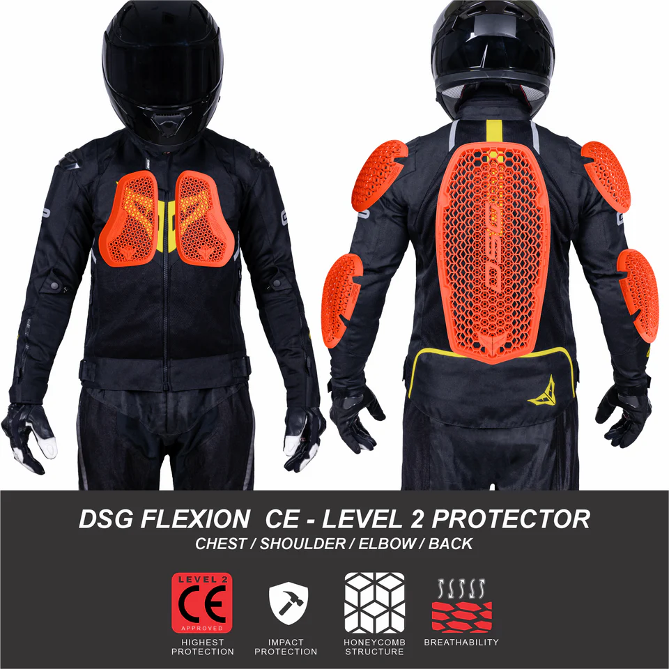 DSG GPX RIDING JACKET - BLACK YELLOW FLUO