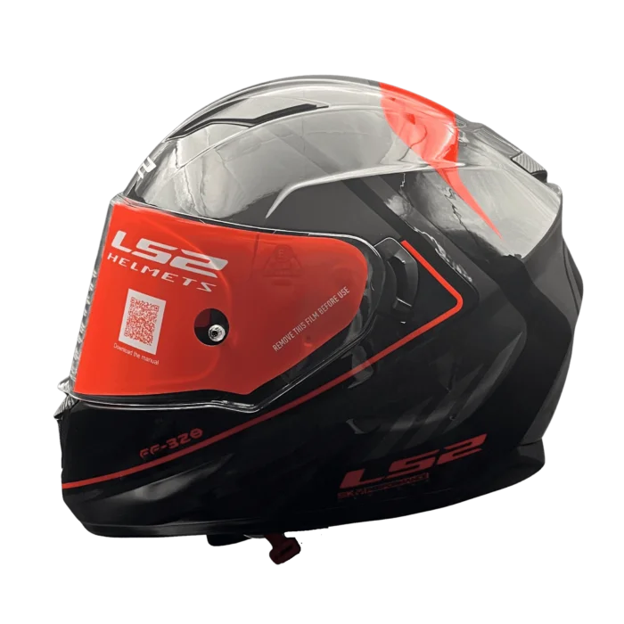 LS2 FF320 STREAM EVO GGIO BLACK 7C BLACK D-RING D-RING
