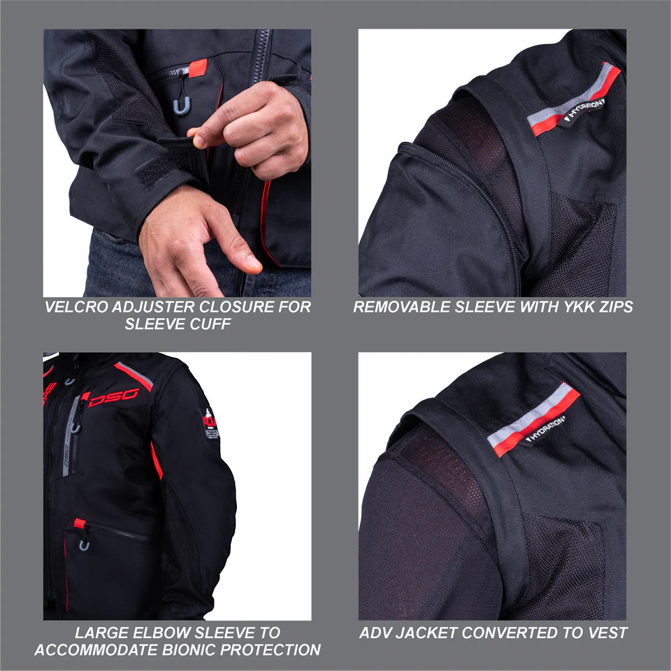 DSG ADV RIDING JACKET - BLACK RED