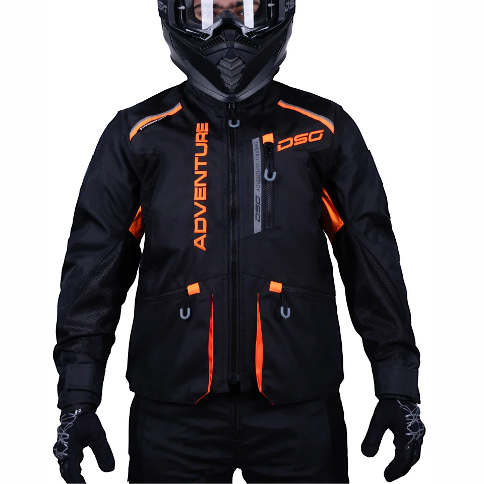 DSG ADV RIDING JACKET - BLACK ORANGE