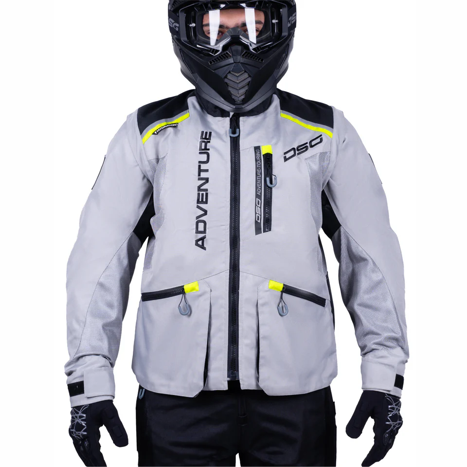 DSG ADV RIDING JACKET - GREY BLACK YELLOW FLUO