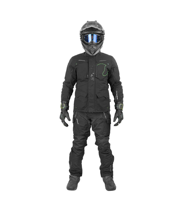 RYNOX ADVENTO PRO JACKET - BLACK HI-VIZ GREEN