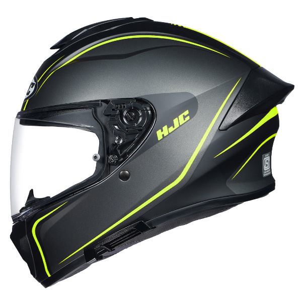 HJC C7X QUEZ MC3HSF HELMET - FLUORESCENT YELLOW