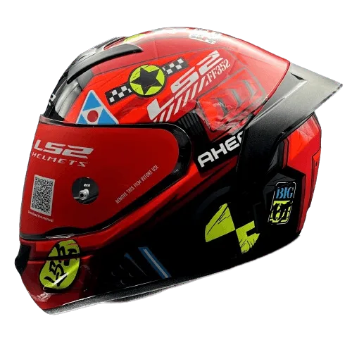 LS2 FF352 ROOKIE BIG ONE RED HI VIZ YELLOW