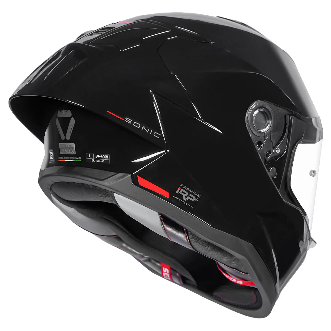 KORDA SONIC GP HELMET - SOLID GLOSS BLACK