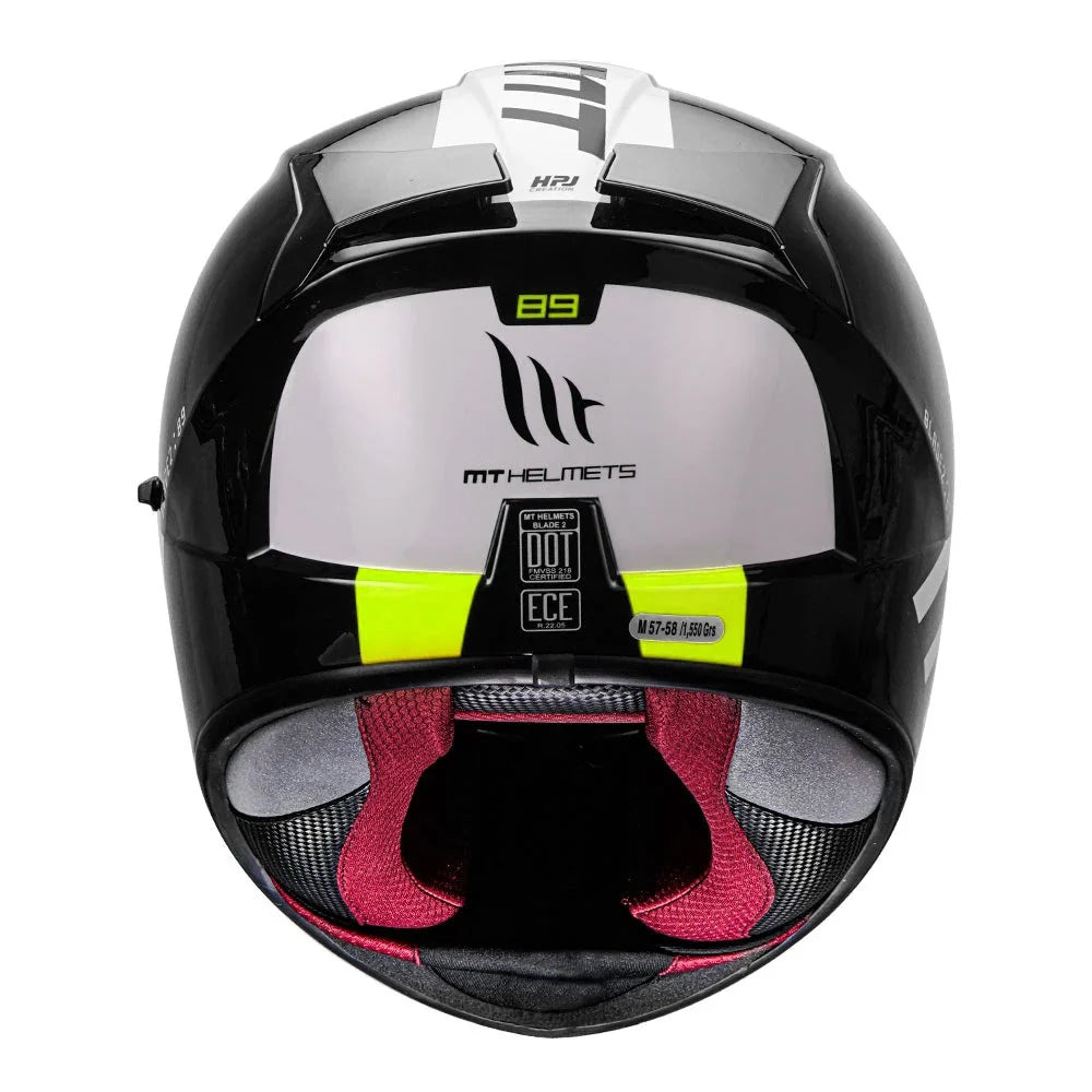 MT BLADE 2 A3 GLOSS HELMET - PEARLS FLURO YELLOW