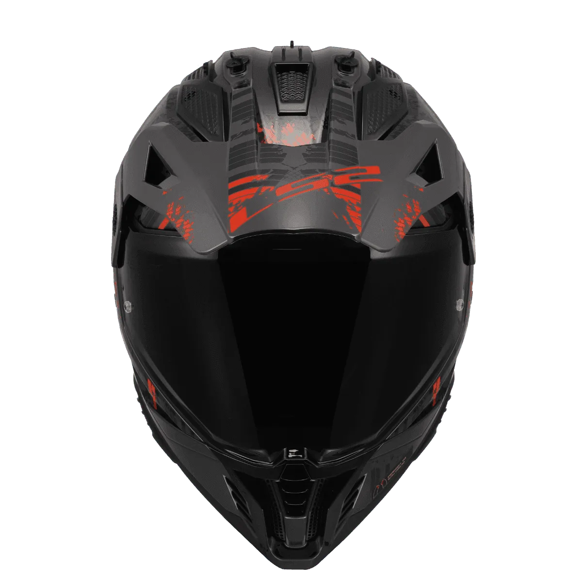LS2 MX436 PIONEER II HELMET - CRAZY GLOSS BLACK RED