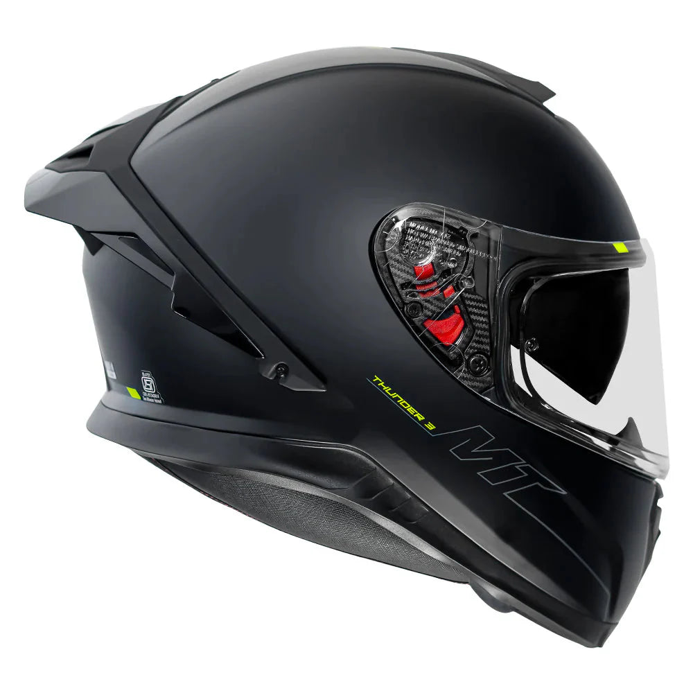 MT THUNDER 3 SV SPOILER SOLID A1 HELMET - MATT BLACK