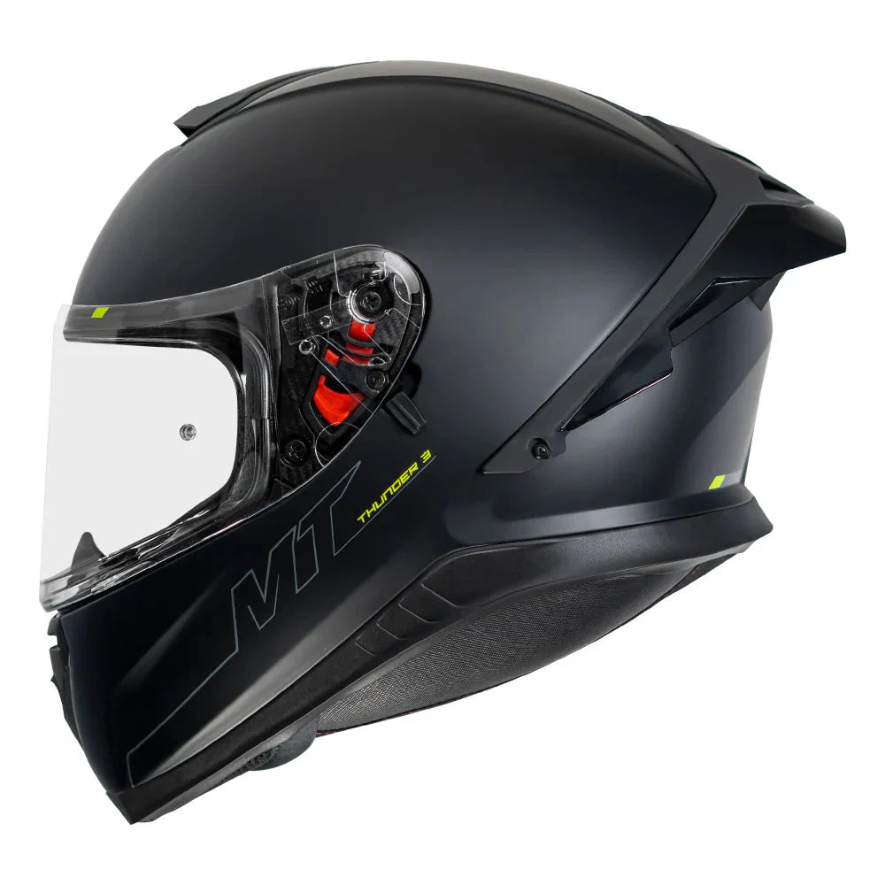 MT THUNDER 3 SV SPOILER SOLID A1 HELMET - MATT BLACK