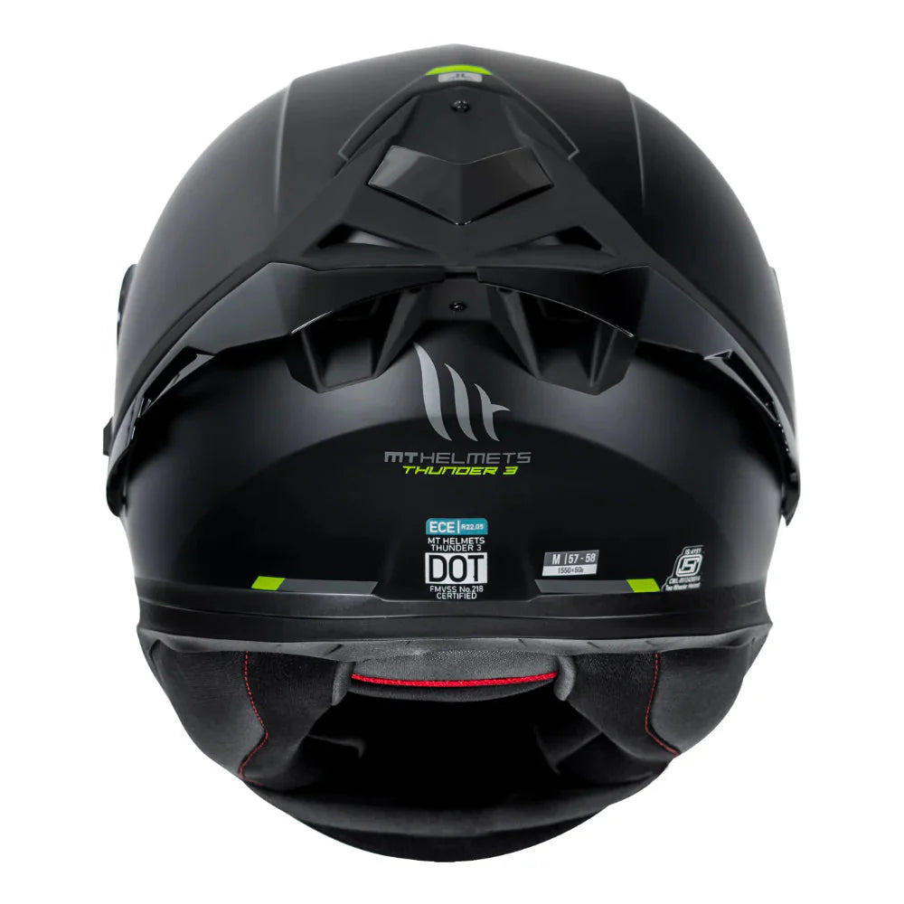 MT THUNDER 3 SV SPOILER SOLID A1 HELMET - MATT BLACK
