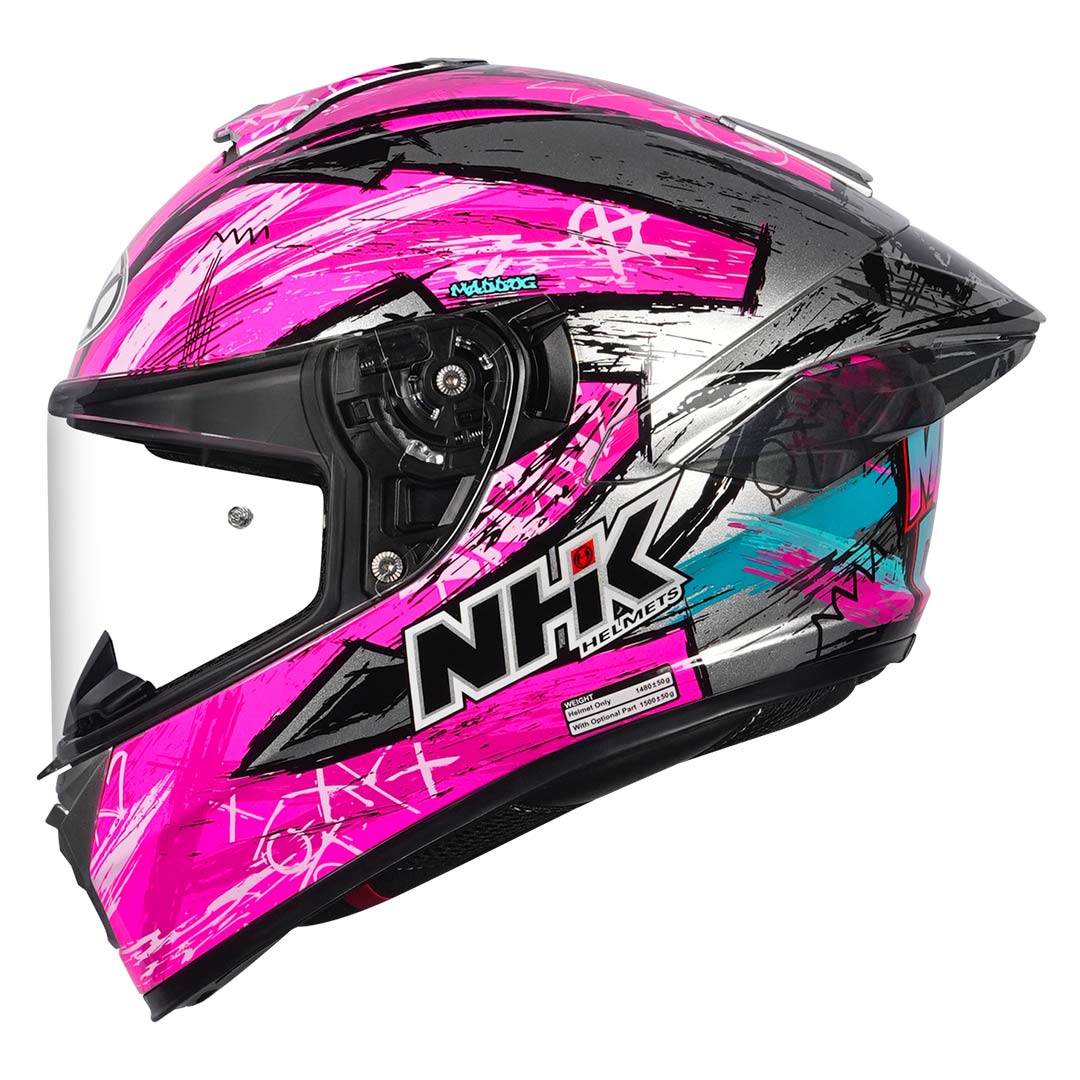 NHK K5R ARCHIE MCD 69 SIL PINK HELMET