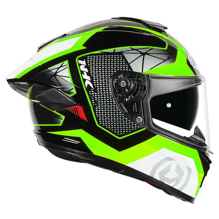 NHK K5R COMMUTRACK BLACK AND GREEN GLOSSY HELMET