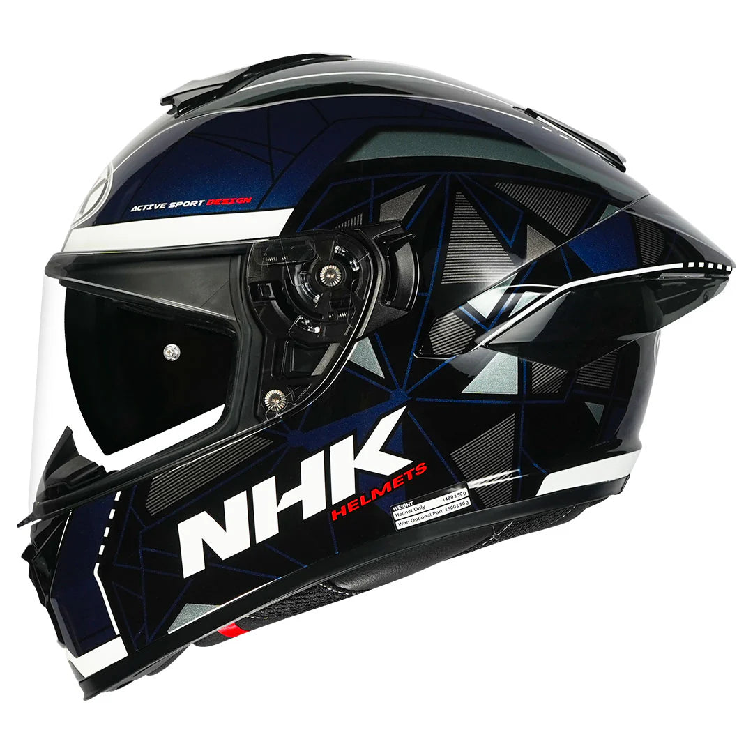 NHK K5R TRIANGLE BLACK SILVER HELMET