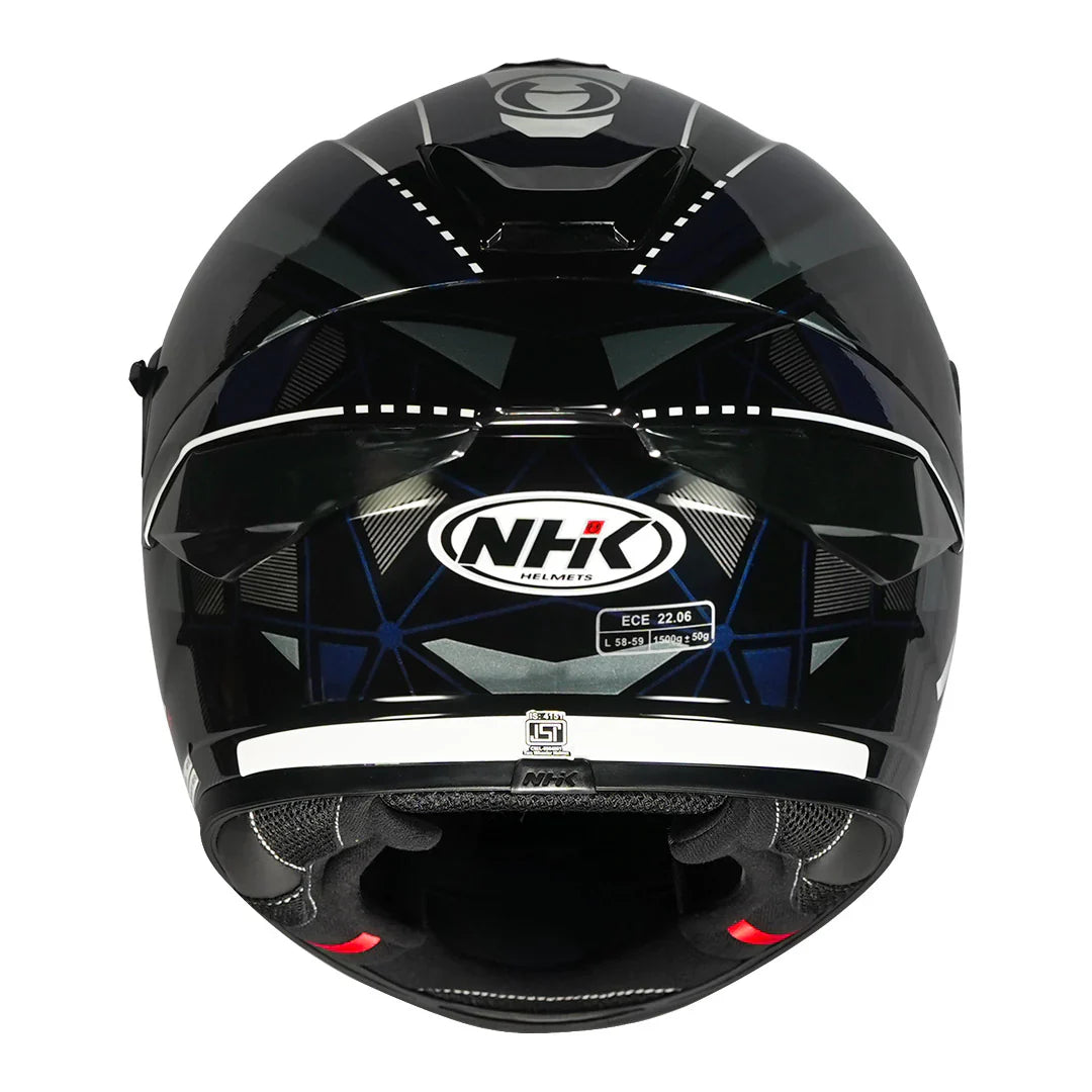 NHK K5R TRIANGLE BLACK BLUE HELMET
