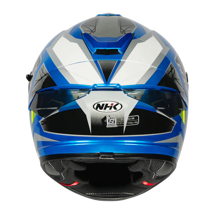 NHK K5R COMMUTRACK BLACK AND BLUE GLOSSY HELMET