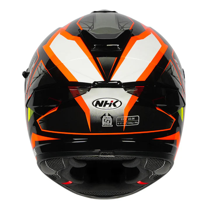NHK K5R COMMUTRACK BLACK AND ORANGE GLOSSY HELMET