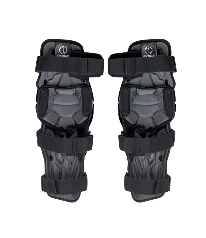 RYNOX BASTION BIONIC KNEE GUARDS - BLACK HI-VIZ GREEN