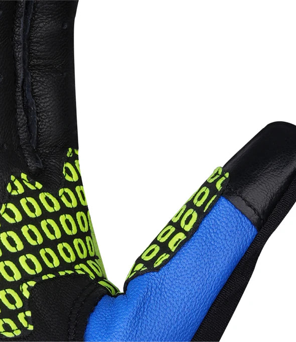 RYNOX GRAVEL DUALSPORT GLOVES - HI-VIZ GREEN BLUE